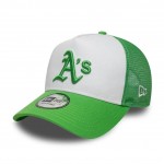 Athletics MLB League Essential Open Green 9FORTY A-Frame Trucker Adjustable Cap Athletics MLB League Essential Open Green 9FORTY A-Frame Trucker Adjustable Cap