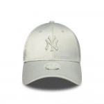 New York Yankees Womens MLB Satin Bow Back Grey 9FORTY Adjustable Cap New York Yankees Womens MLB Satin Bow Back Grey 9FORTY Adjustable Cap