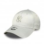 New York Yankees Womens MLB Satin Bow Back Grey 9FORTY Adjustable Cap New York Yankees Womens MLB Satin Bow Back Grey 9FORTY Adjustable Cap