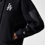  Γυναικείο LA Dodgers Womens MLB Black Oversized Sherpa Bomber Jacket