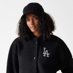 Γυναικείο LA Dodgers Womens MLB Black Oversized Sherpa Bomber Jacket Γυναικείο LA Dodgers Womens MLB Black Oversized Sherpa Bomber Jacket