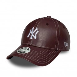    Γυναικείο New York Yankees Womens MLB Topstitch PU Dark Red 9FORTY Adjustable Cap