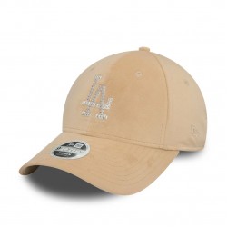  Γυναικείο Βελούδο LA Dodgers Womens Velour Diamante Light Beige 9FORTY Adjustable Cap