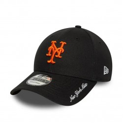 New York Mets MLB Visor Script Black 9FORTY Adjustable Cap