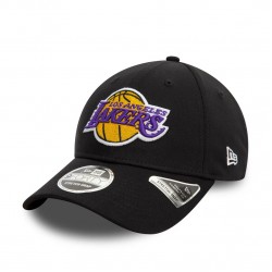 LA Lakers NBA Black 9FORTY Stretch Snap Adjustable Cap