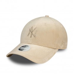  Γυναικείο Βελούδο New York Yankees Womens Diamante Cream 9FORTY Adjustable Cap