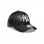 Γυναικείο New York Yankees MLB Faux Leather Black Crinkled 9FORTY Strapback    Γυναικείο New York Yankees MLB Faux Leather Black Crinkled 9FORTY Strapback