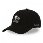 Snoopy Clip Black Corduroy Dad Cap Capslab