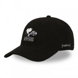 Snoopy Clip Black Corduroy Dad Cap Capslab