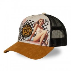 Subli Orange Suede Trucker Cap Von Dutch