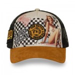 Subli Orange Suede Trucker Cap Von Dutch