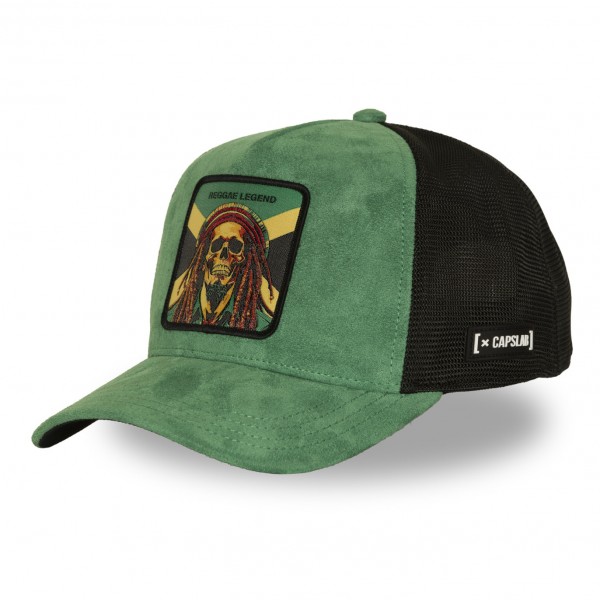 Reggae Legend Green Snapback Trucker Cap Capslab