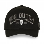 Skull Black Semi Curved Trucker Cap Capslab