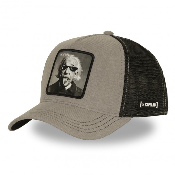 Einstein Thug Life Velvet Effect Patch Trucker Cap Capslab