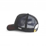 One Piece Straw Hat Black Trucker Cap Capslab