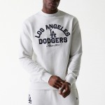 LA Dodgers MLB Heritage Pastel Grey Oversized Crew Neck Sweater