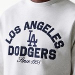 LA Dodgers MLB Heritage Pastel Grey Oversized Crew Neck Sweater