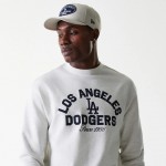 LA Dodgers MLB Heritage Pastel Grey Oversized Crew Neck Sweater