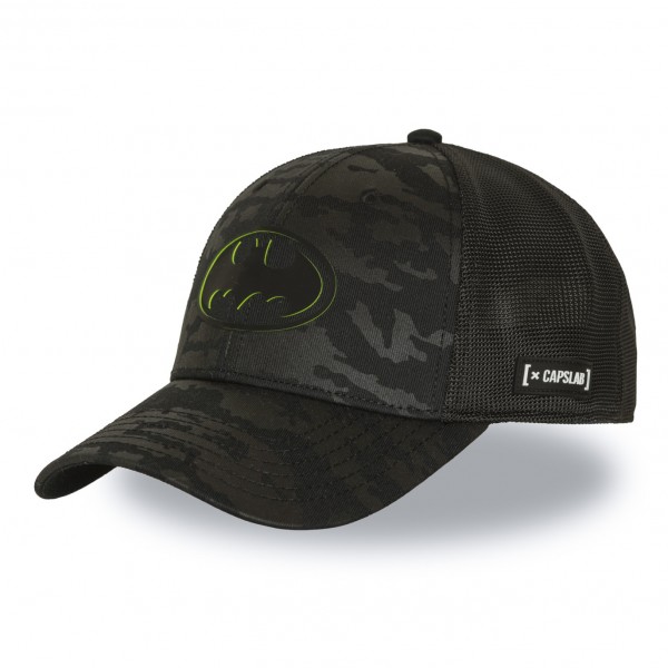 Batman Neon Logo Black Camo Cap Capslab Batman Neon Logo Black Camo Cap Capslab