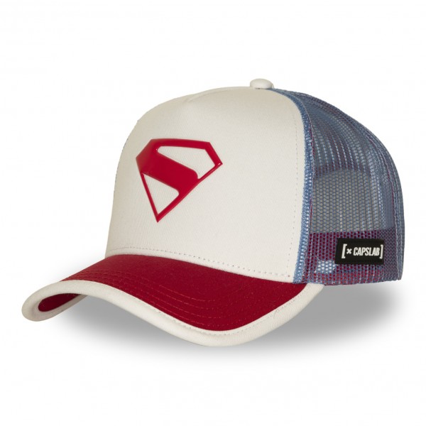 Superman Trucker Cap Cream Red Blue Capslab