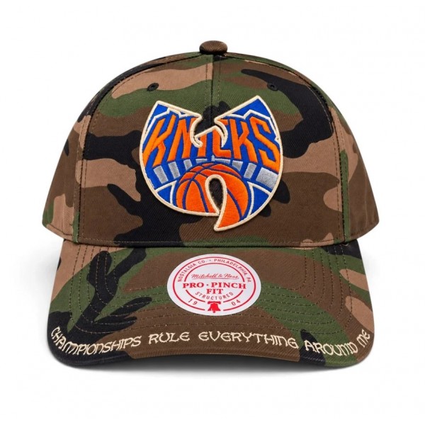 New York Knicks x Wu-Tang Pro Pinch Cap Camo Mitchell & Ness New York Knicks x Wu-Tang Pro Pinch Cap Camo Mitchell & Ness