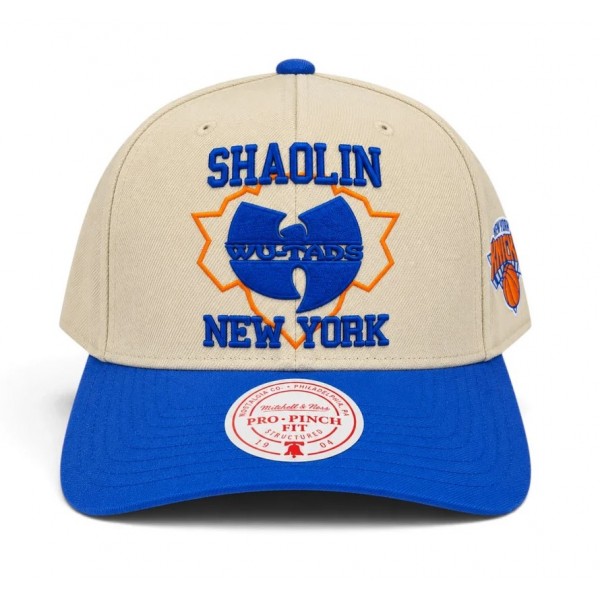 New York Knicks x Wu-Tang Shaolin Wu Pro Pinch Cap Off-White/Blue Mitchell & Ness New York Knicks x Wu-Tang Shaolin Wu Pro Pinch Cap Off-White/Blue Mitchell & Ness