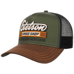 Speed Shop Green & Brown Trucker Cap Stetson