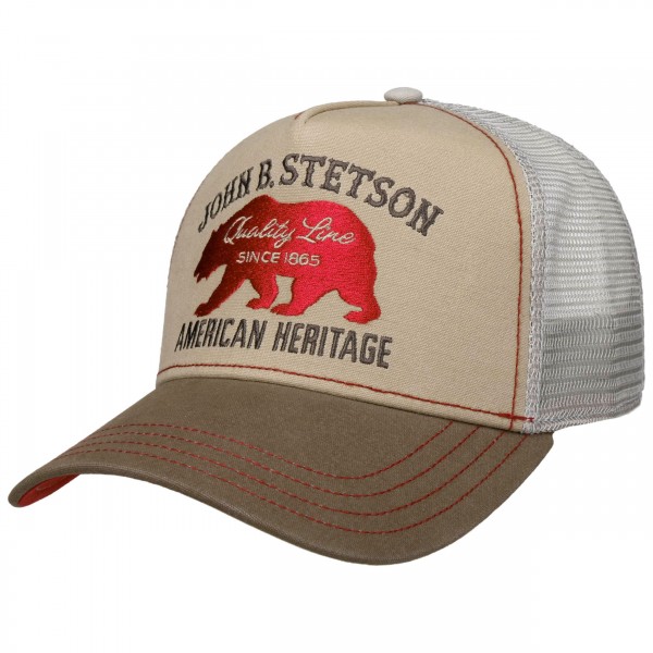 Bear Sand Khaki Trucker Cap Stetson Bear Sand Khaki Trucker Cap Stetson