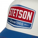 Gasoline Blue White Trucker Cap Stetson