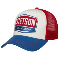 Gasoline Blue White Trucker Cap Stetson