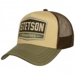 Gasoline Green Beige Trucker Cap Stetson Gasoline Green Beige Trucker Cap Stetson