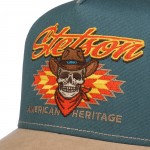 Western Skull Petrol Blue Trucker Cap Stetson