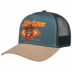 Western Skull Petrol Blue Trucker Cap Stetson