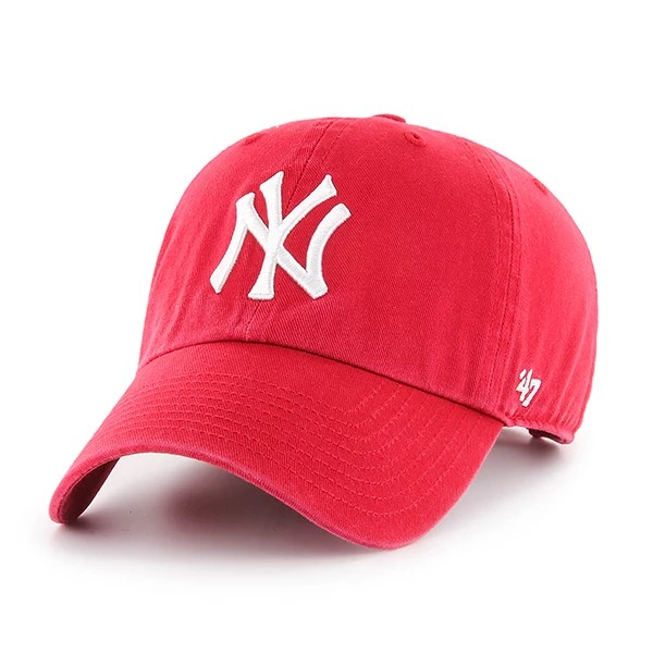 MLB Yankees ’47 CLEAN UP Red Adjustable Hat MLB Yankees ’47 CLEAN UP Red Adjustable Hat