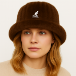 Kangol Faux Fur Casual Brown Debossed Stripe Kangol Faux Fur Casual Brown Debossed Stripe