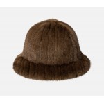 Kangol Faux Fur Casual Brown Debossed Stripe Kangol Faux Fur Casual Brown Debossed Stripe