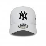 New York Yankees White A-Frame Trucker Cap